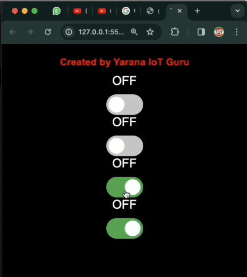 Home Automation with ESP32: Building a 4-Channel Relay Web Server with WebSocket Integration - Yarana IoT Guru Project
